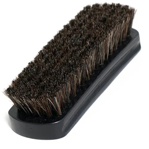 7" Horsehair Shoe Brushes (2pcs) – 2 Color Hair Made for Light & Dark Shoes or Boots