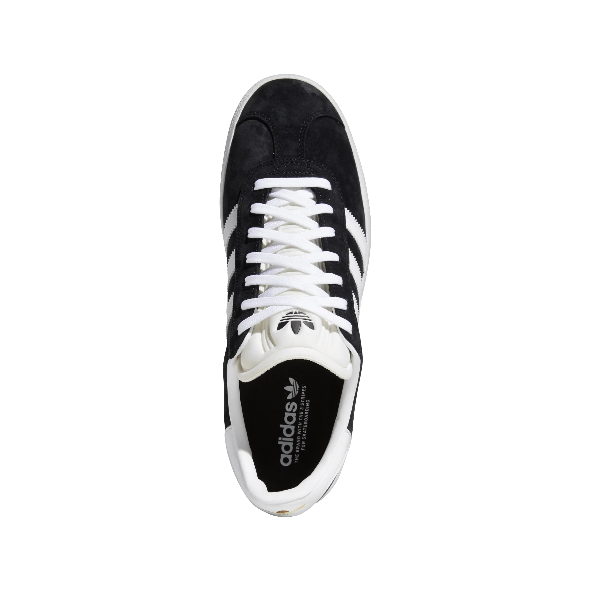 ADIDAS Women's Gazelle ADV Shoes Core Black/Cloud White/Gold Metallic