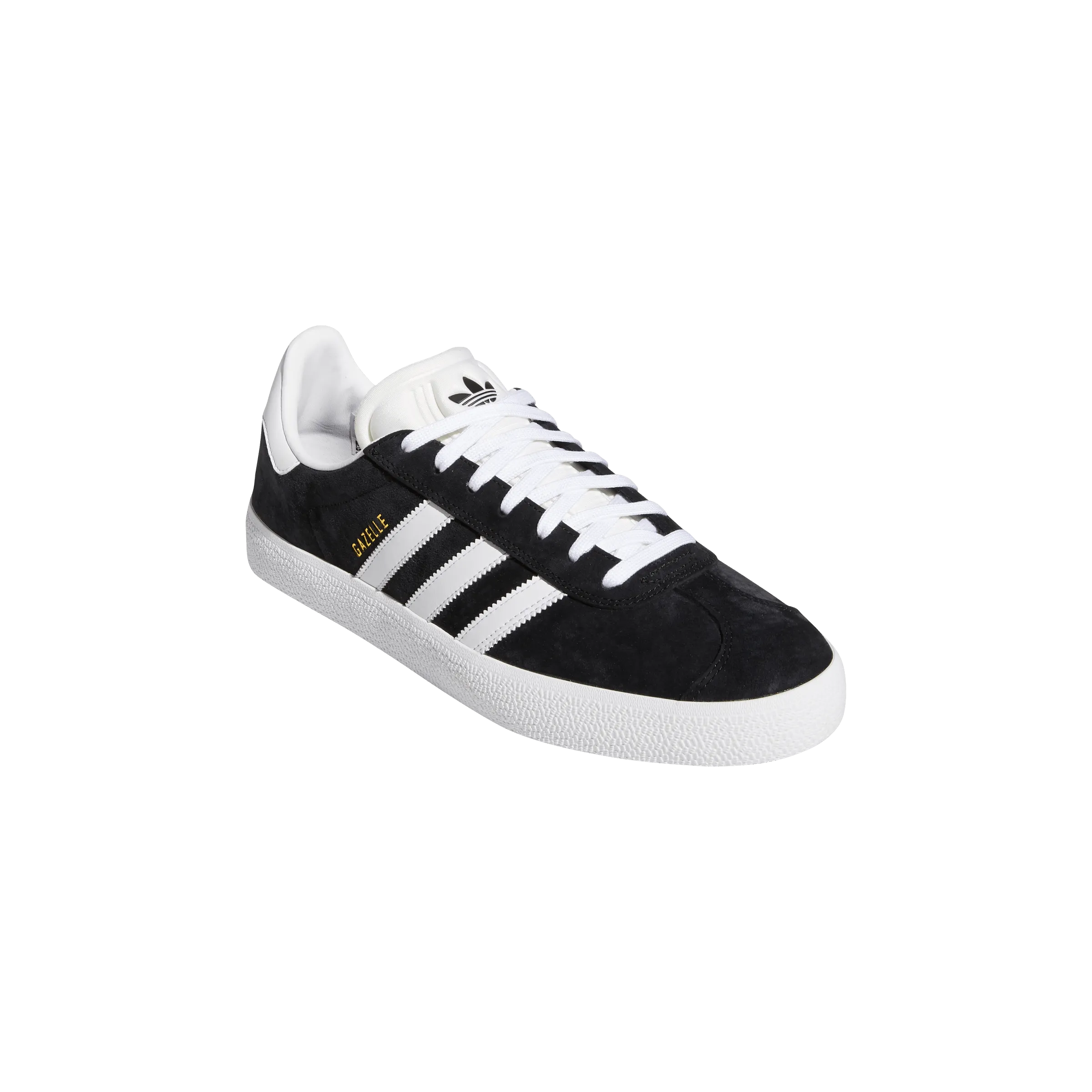 ADIDAS Women's Gazelle ADV Shoes Core Black/Cloud White/Gold Metallic