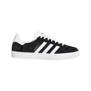 ADIDAS Women's Gazelle ADV Shoes Core Black/Cloud White/Gold Metallic