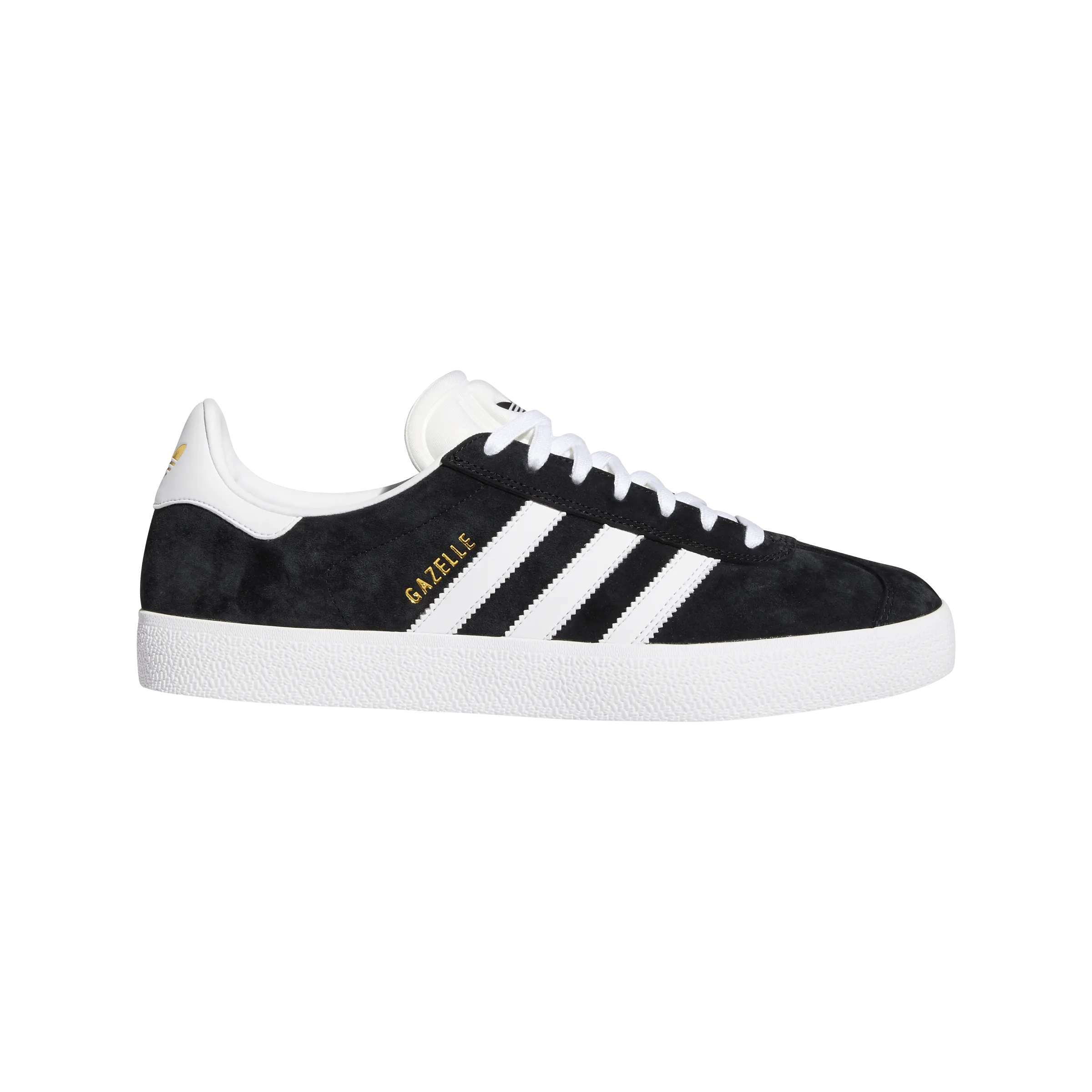 ADIDAS Women's Gazelle ADV Shoes Core Black/Cloud White/Gold Metallic