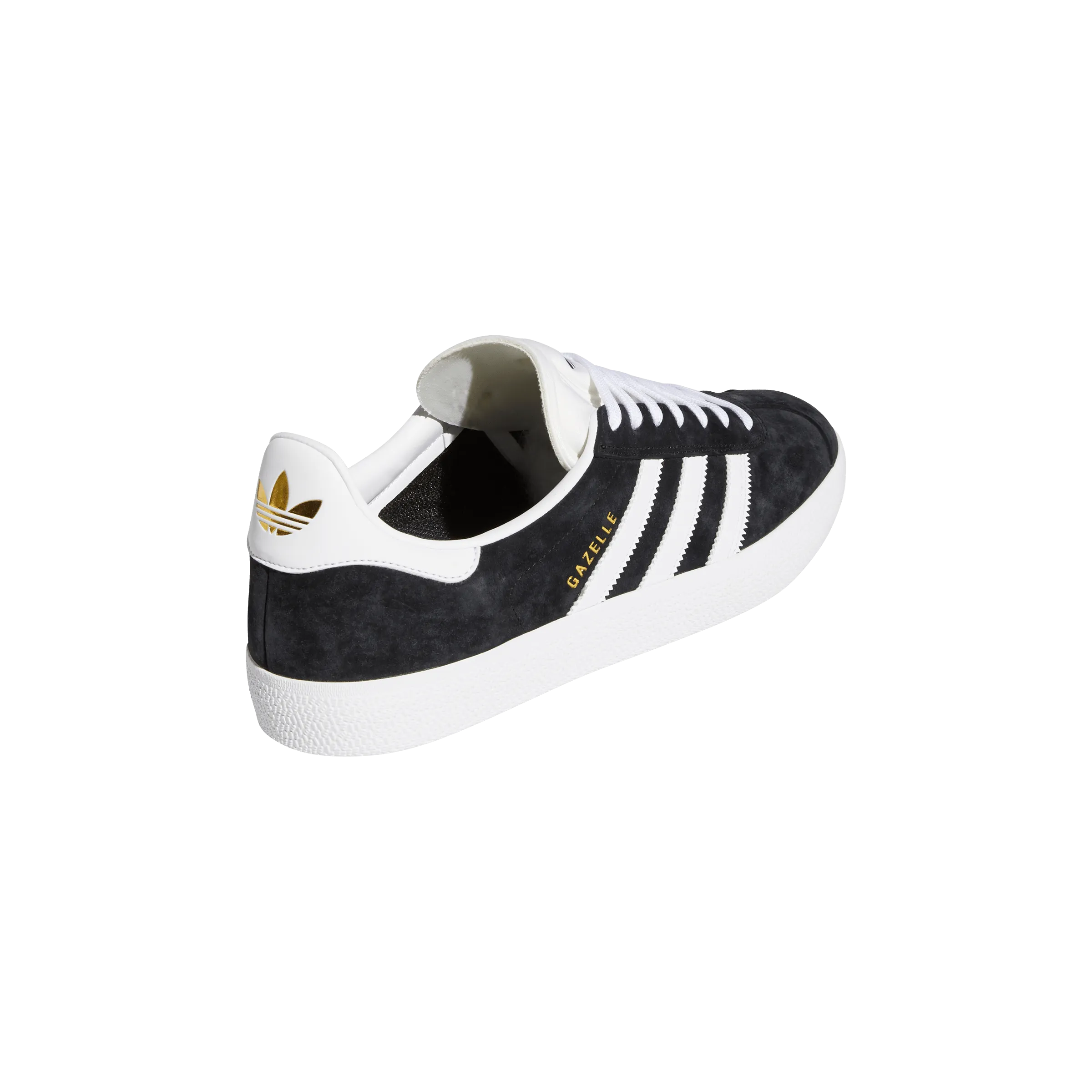 ADIDAS Women's Gazelle ADV Shoes Core Black/Cloud White/Gold Metallic