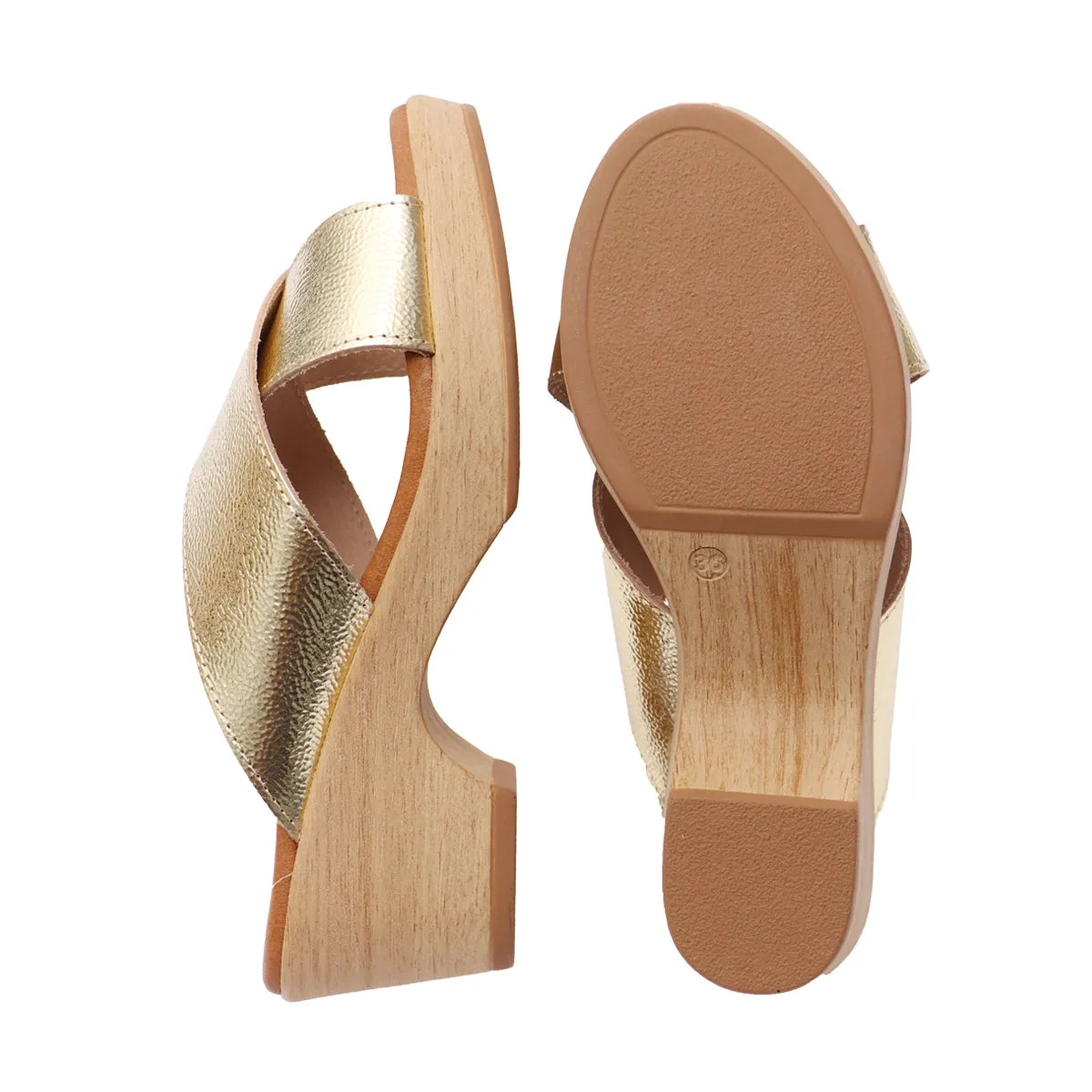 Belen Champagne Ultra Light Platform Sandals