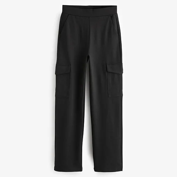 Black Ponte Utility Cargo Trousers