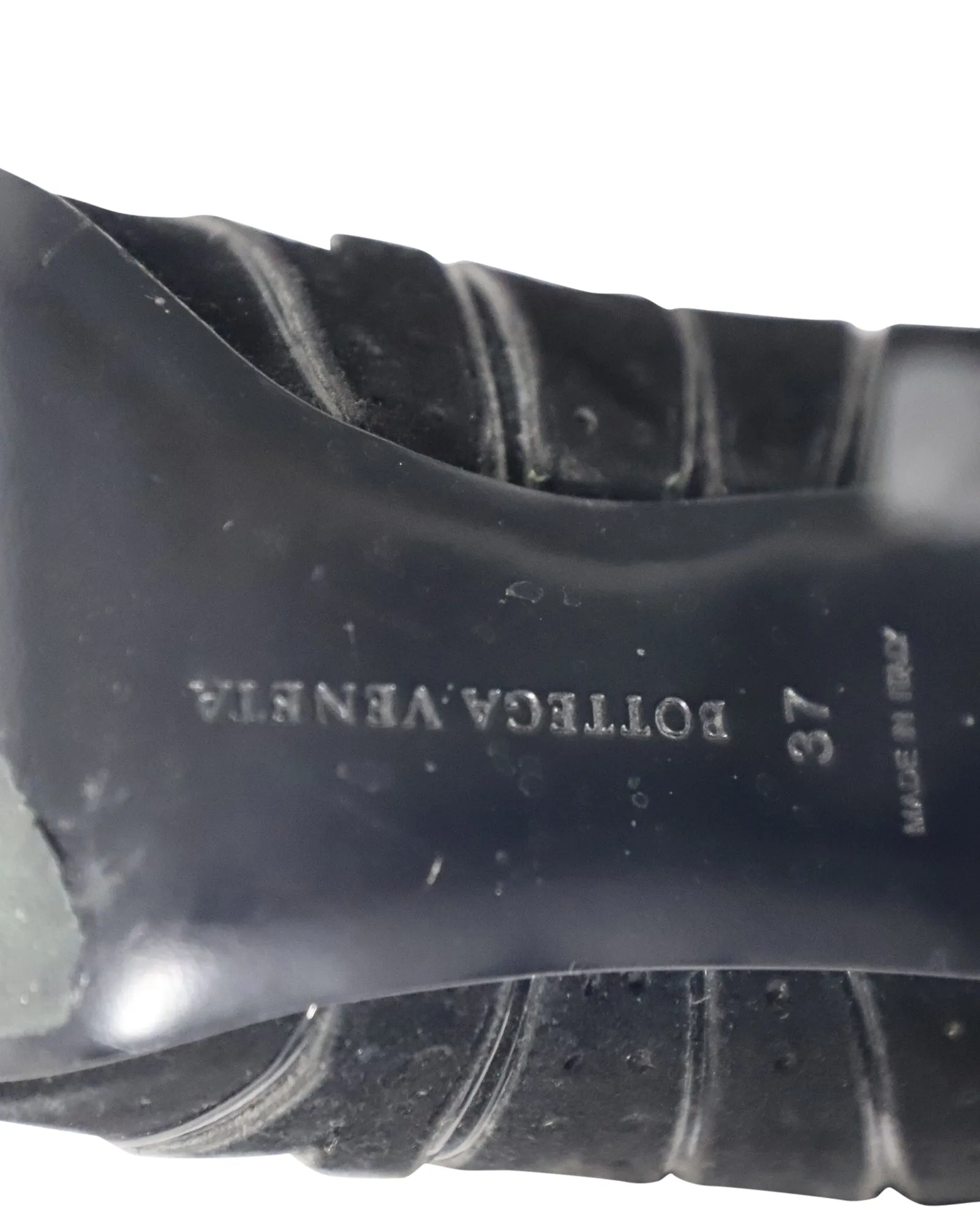 Bottega Veneta Cutout Lace-Up Detail Ankle Boots in Black Suede