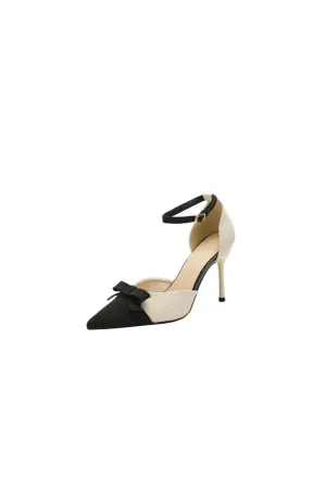 Bow Point Toe Stiletto Pumps