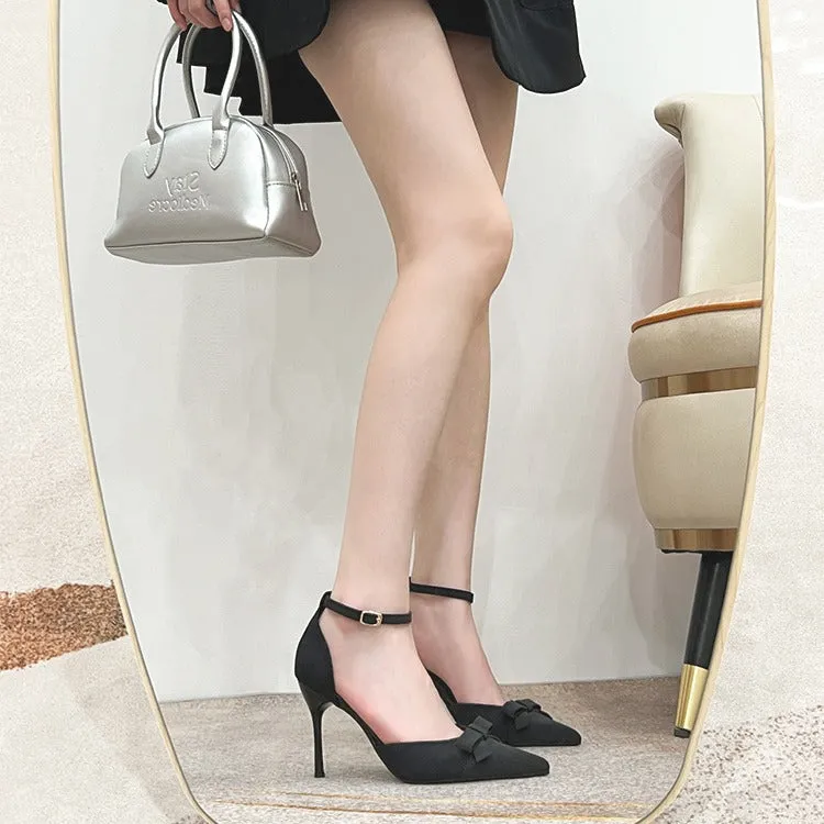 Bow Point Toe Stiletto Pumps
