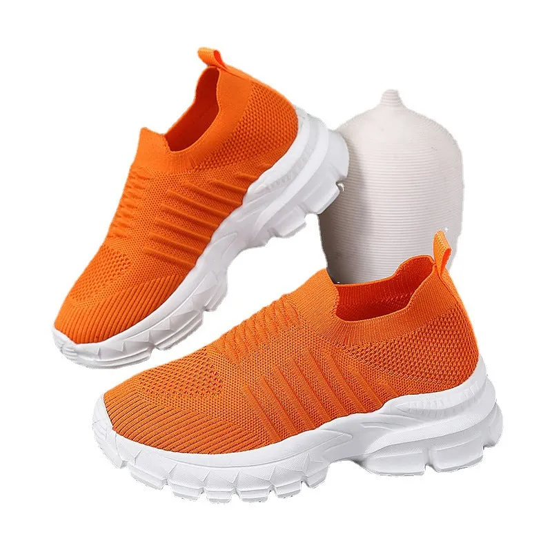 Breathable Mesh Round Toe Platform Athletic