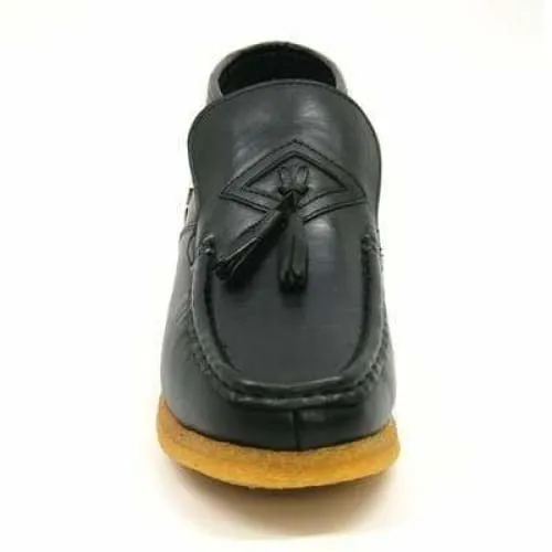 British Walkers Palace Men's Black Leather Slip On