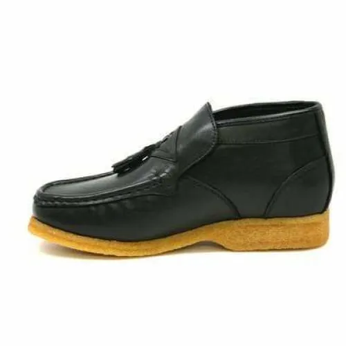 British Walkers Palace Men's Black Leather Slip On