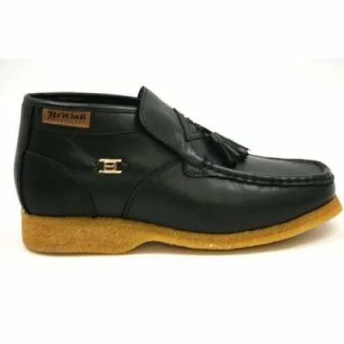 British Walkers Palace Men's Black Leather Slip On