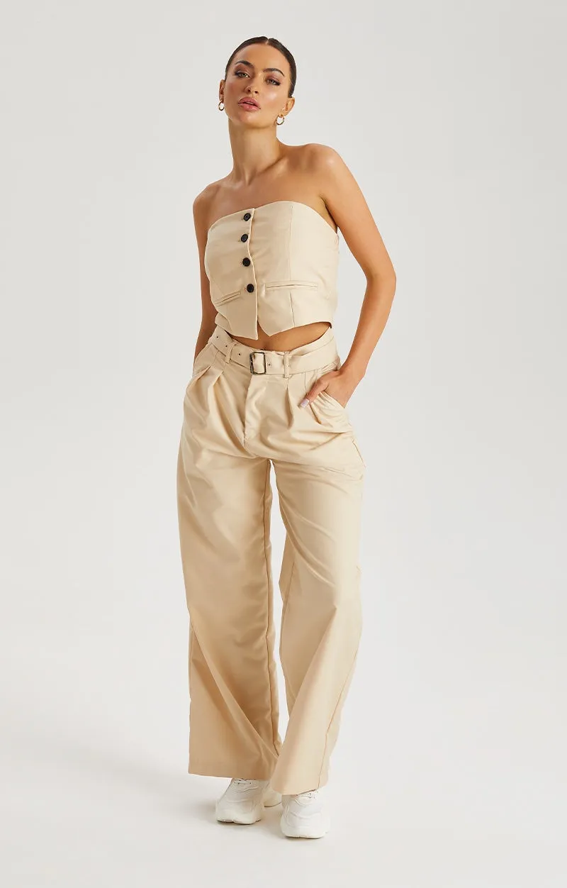 Button Front Corset Top