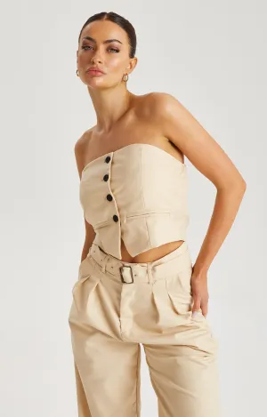 Button Front Corset Top