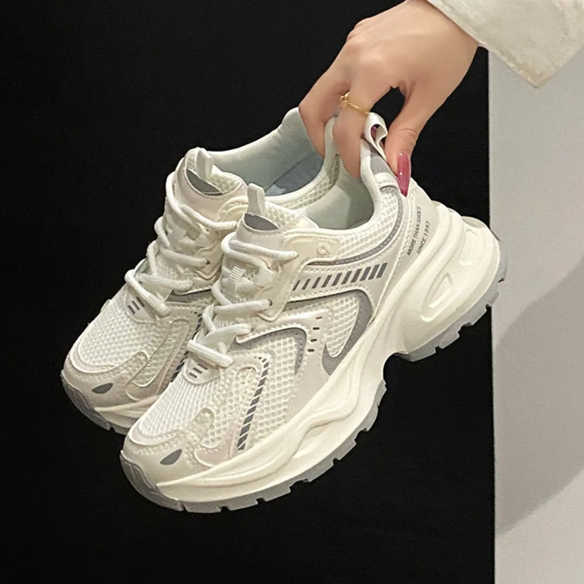 Contrast Mesh Platform Athletic