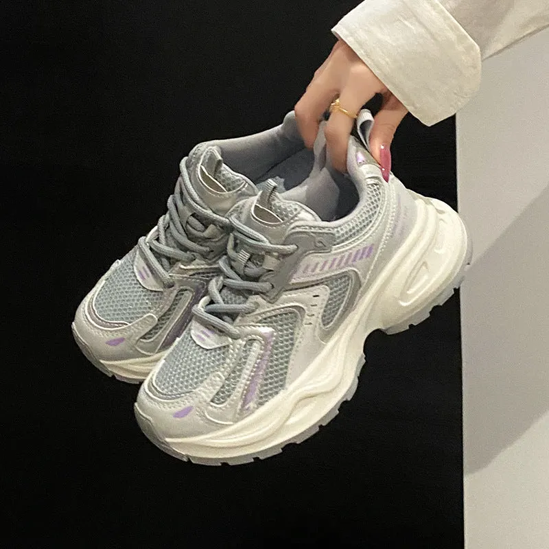 Contrast Mesh Platform Athletic