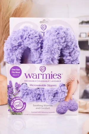 Curly Purple Warmies Slippers