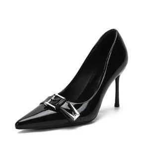 Decor Buckle Point Toe Stiletto Pumps