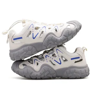 Elastic Lock Laces Round Toe Platform Contrast Athletic