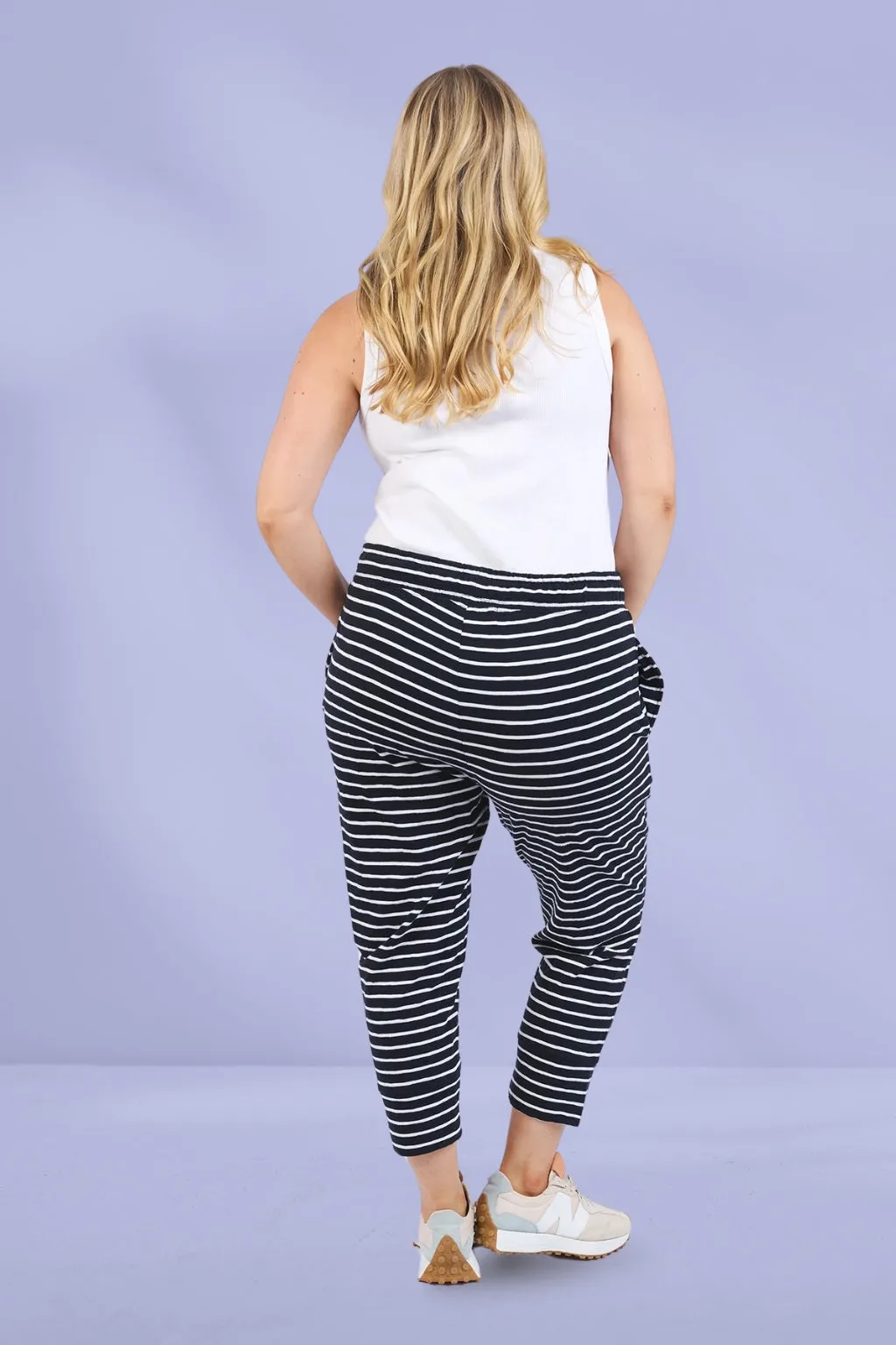 Elm Brunch Pants Navy White Stripe