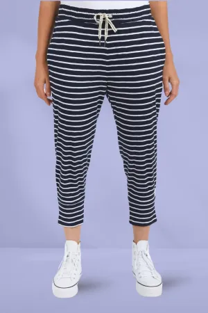 Elm Brunch Pants Navy White Stripe