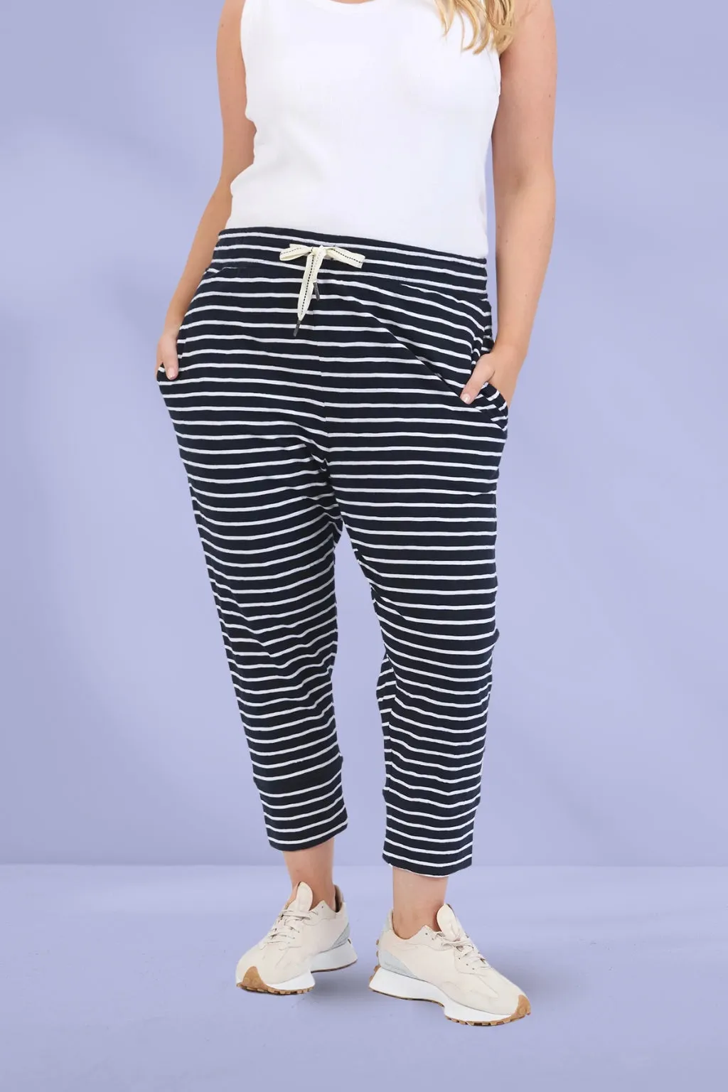Elm Brunch Pants Navy White Stripe