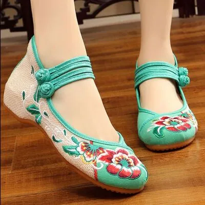 Embroidered Flat Slip-Ons