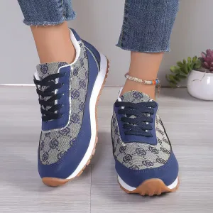 Floral Contrast Round Toe Athletic
