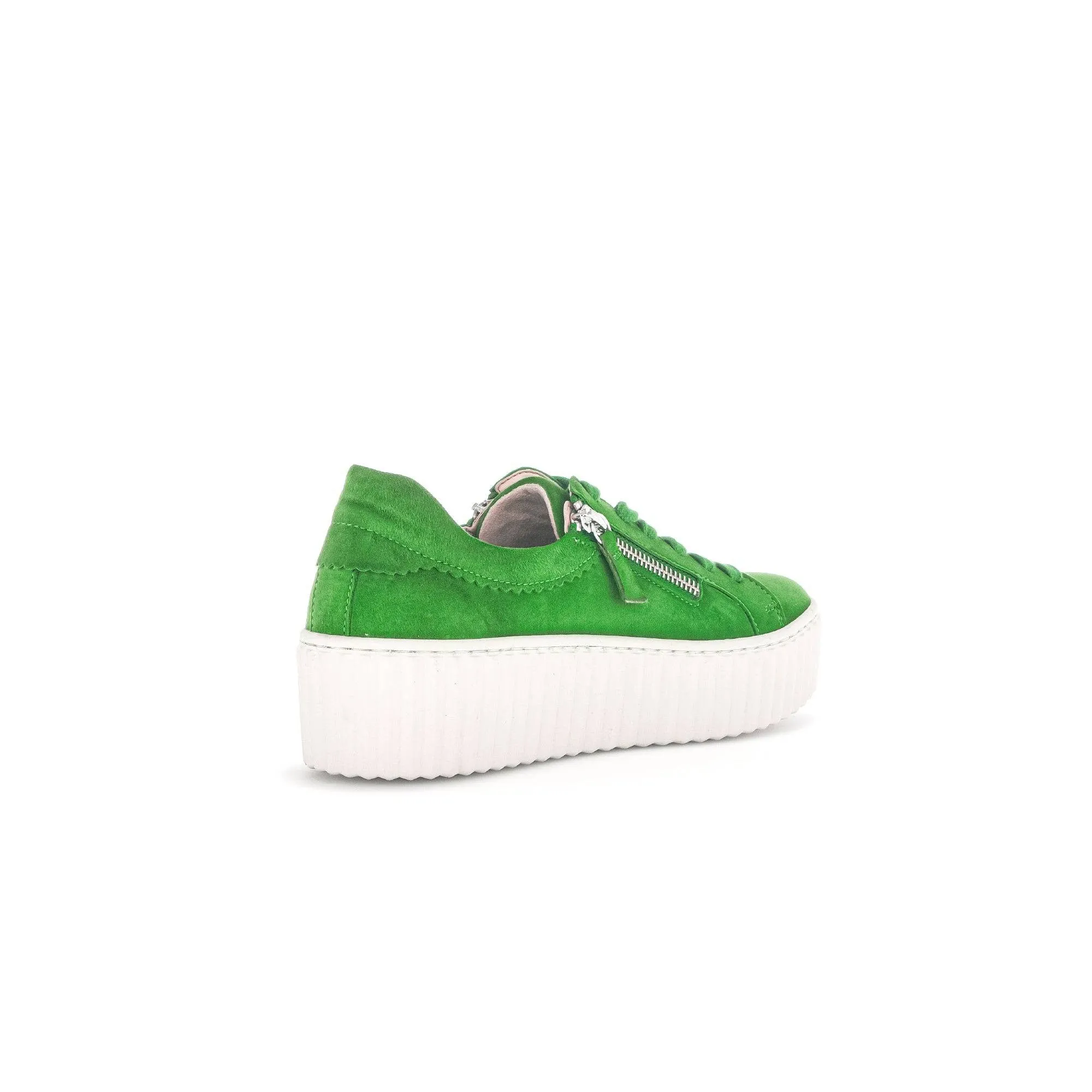 Gabor 43.200.31 Dolly Ladies Green Suede Lace Up Trainers