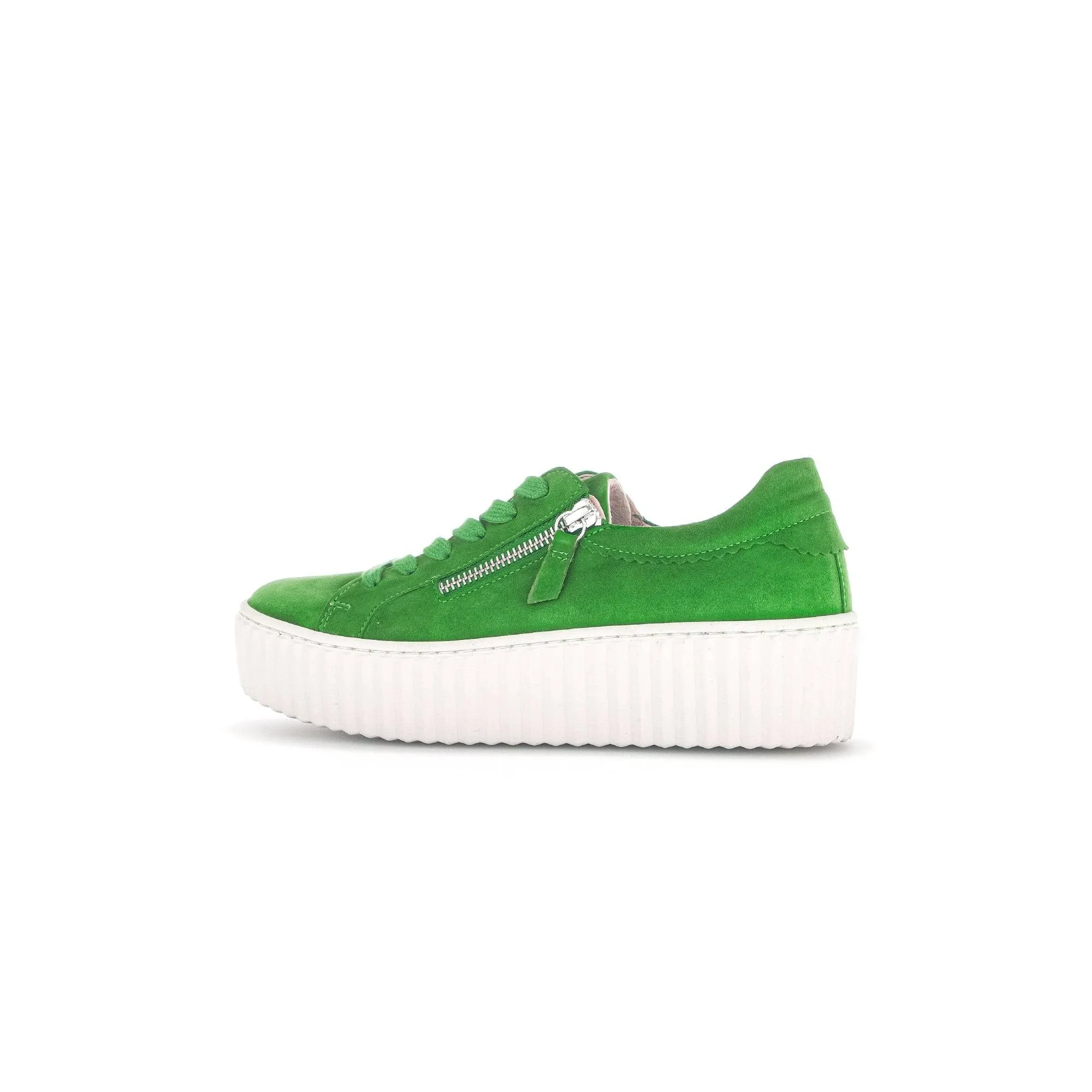 Gabor 43.200.31 Dolly Ladies Green Suede Lace Up Trainers