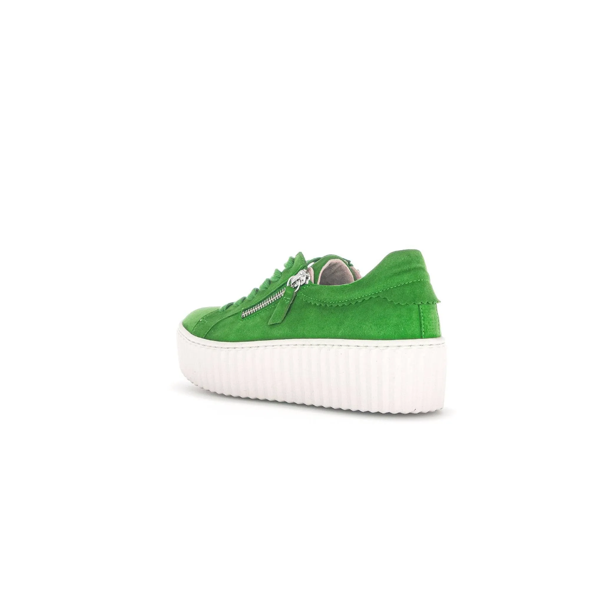 Gabor 43.200.31 Dolly Ladies Green Suede Lace Up Trainers