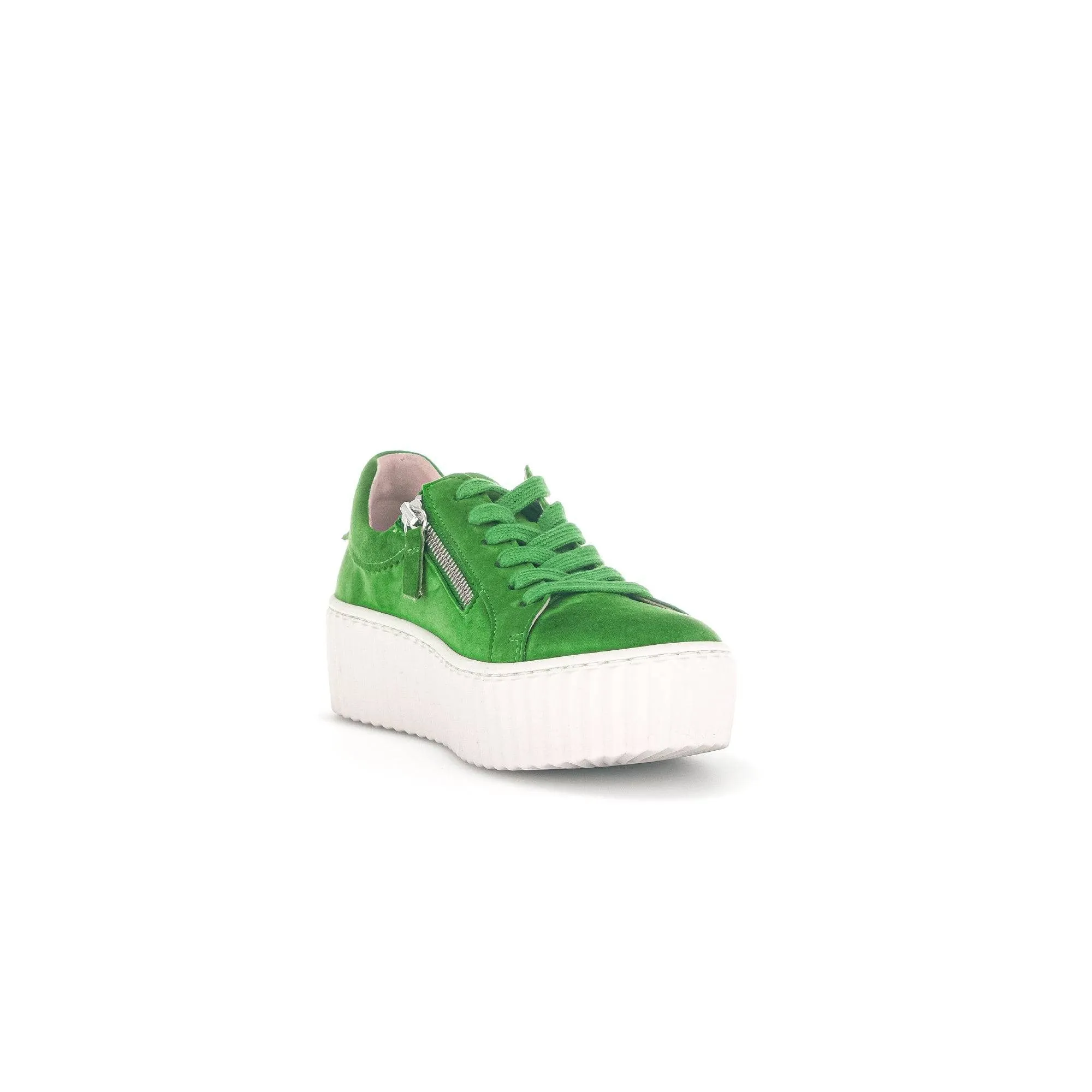 Gabor 43.200.31 Dolly Ladies Green Suede Lace Up Trainers
