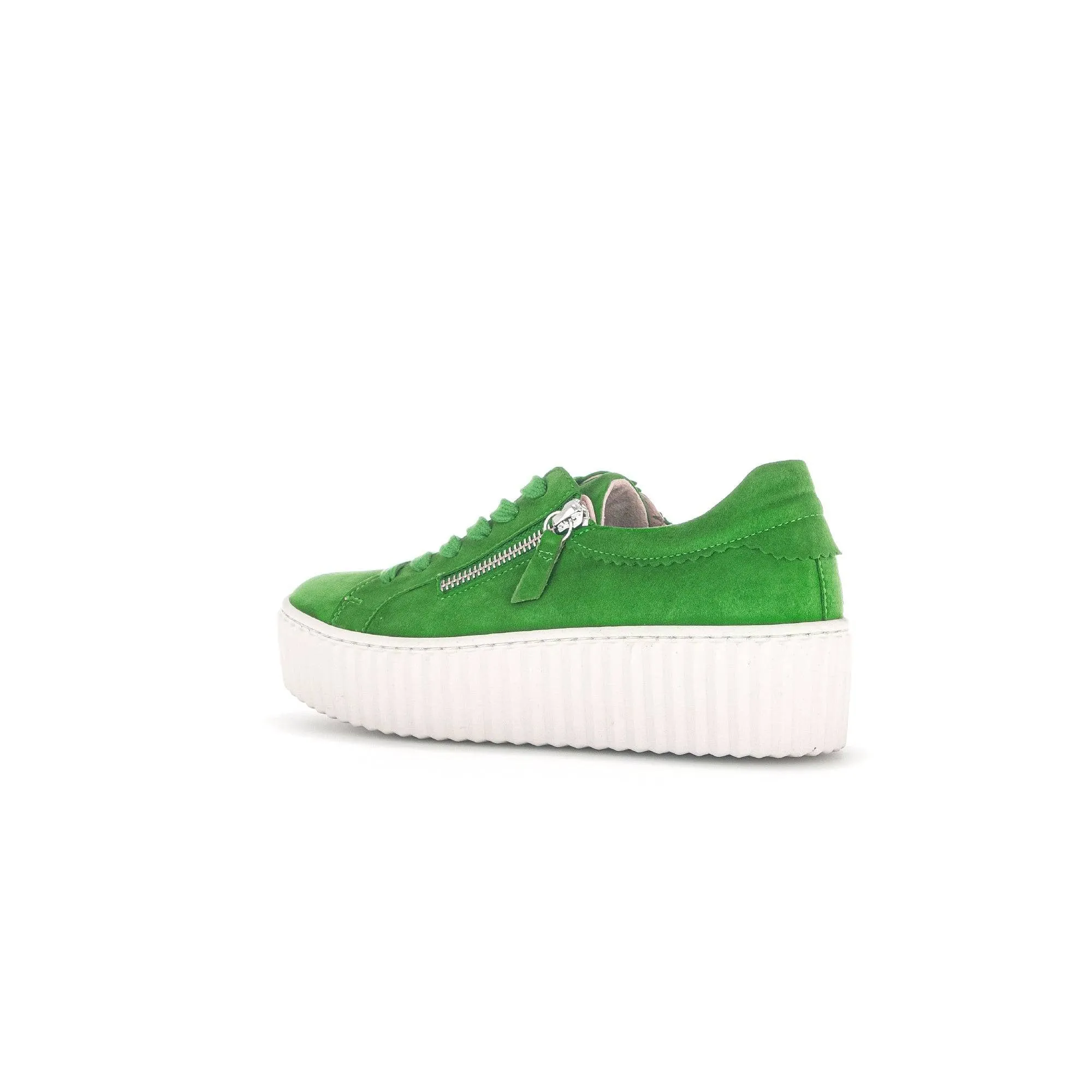 Gabor 43.200.31 Dolly Ladies Green Suede Lace Up Trainers