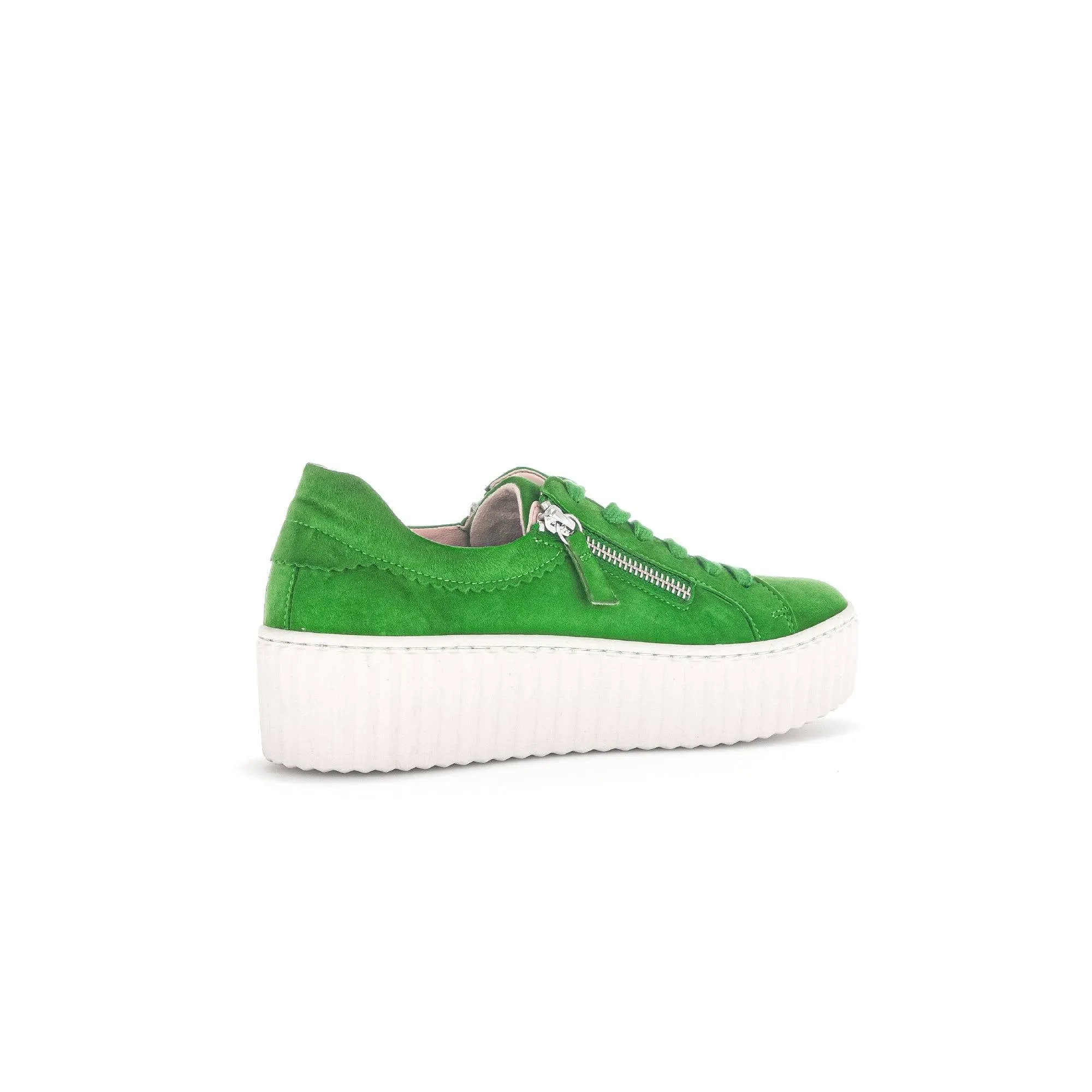 Gabor 43.200.31 Dolly Ladies Green Suede Lace Up Trainers