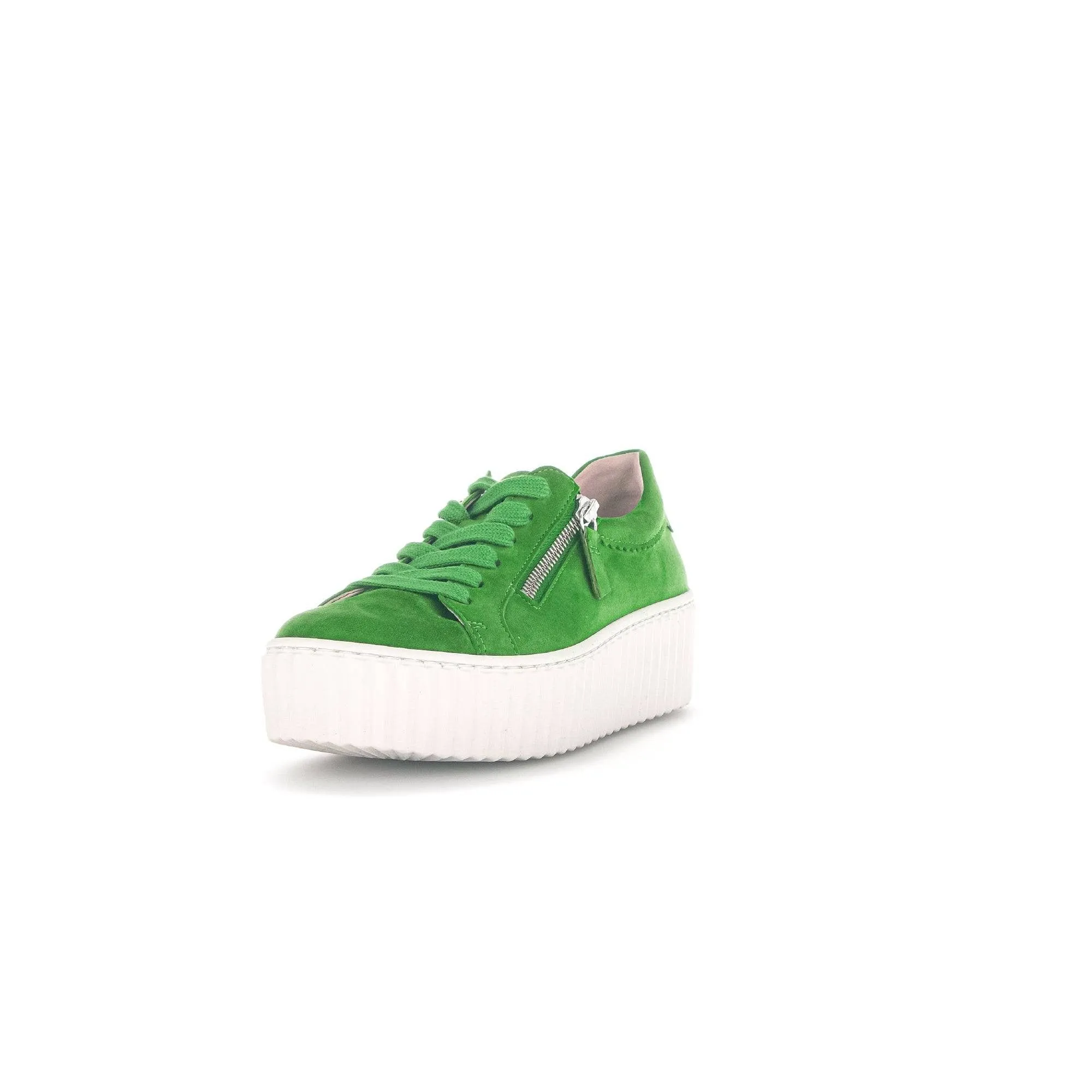 Gabor 43.200.31 Dolly Ladies Green Suede Lace Up Trainers