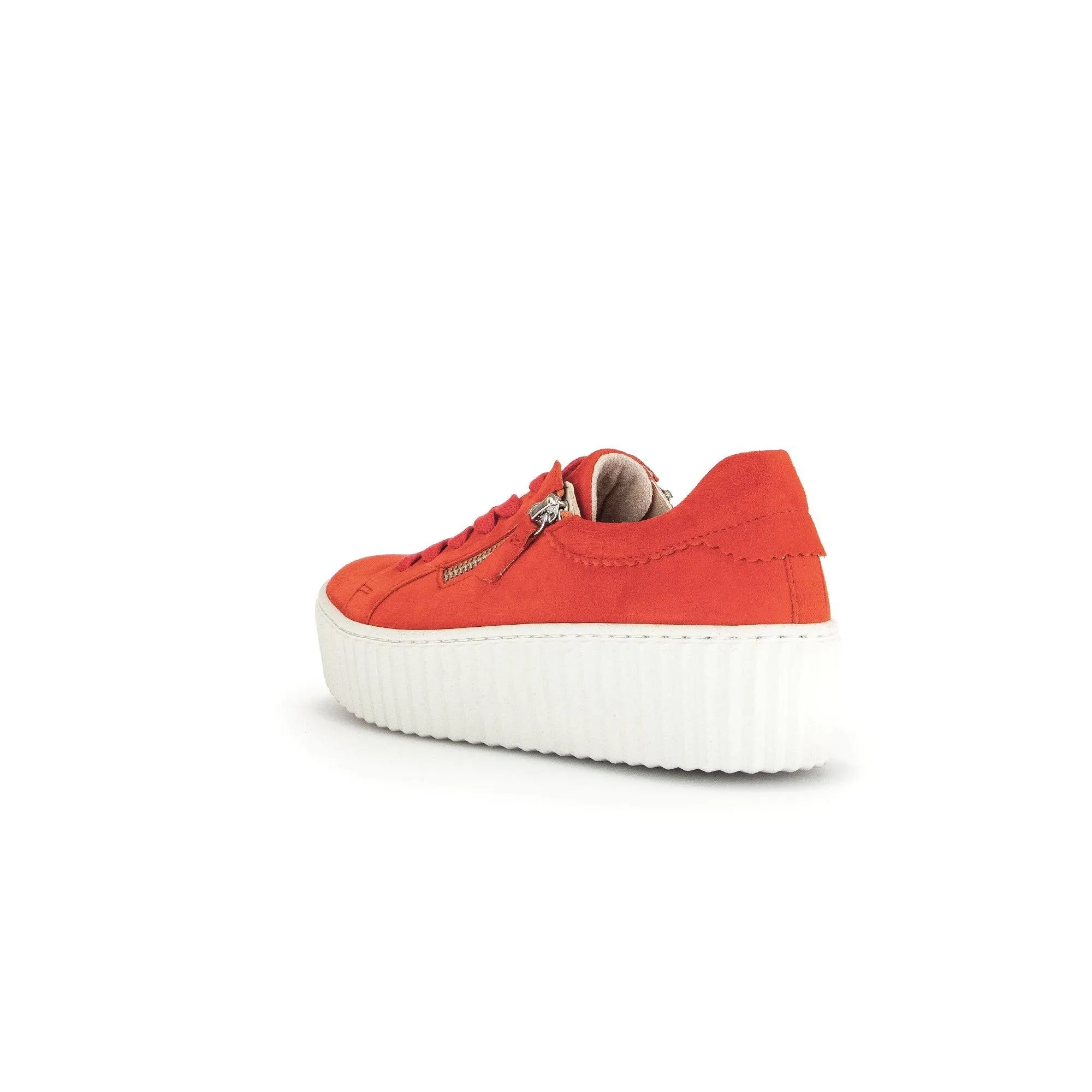 Gabor 43.200.35 Dolly Ladies Orange Suede Lace Up Trainers