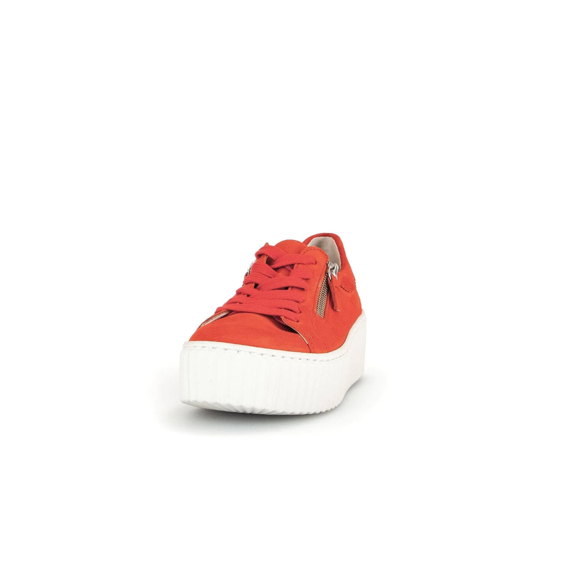 Gabor 43.200.35 Dolly Ladies Orange Suede Lace Up Trainers
