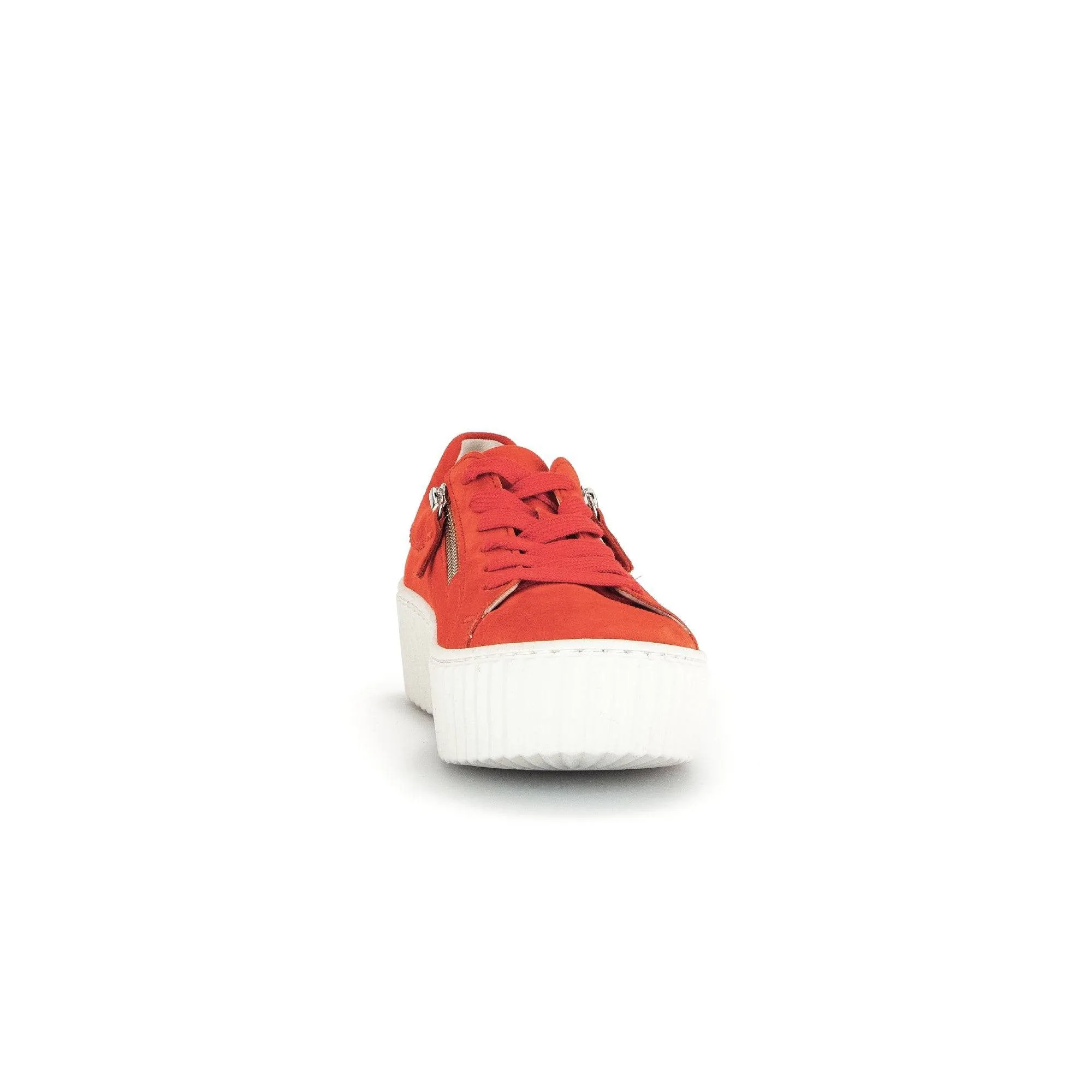 Gabor 43.200.35 Dolly Ladies Orange Suede Lace Up Trainers