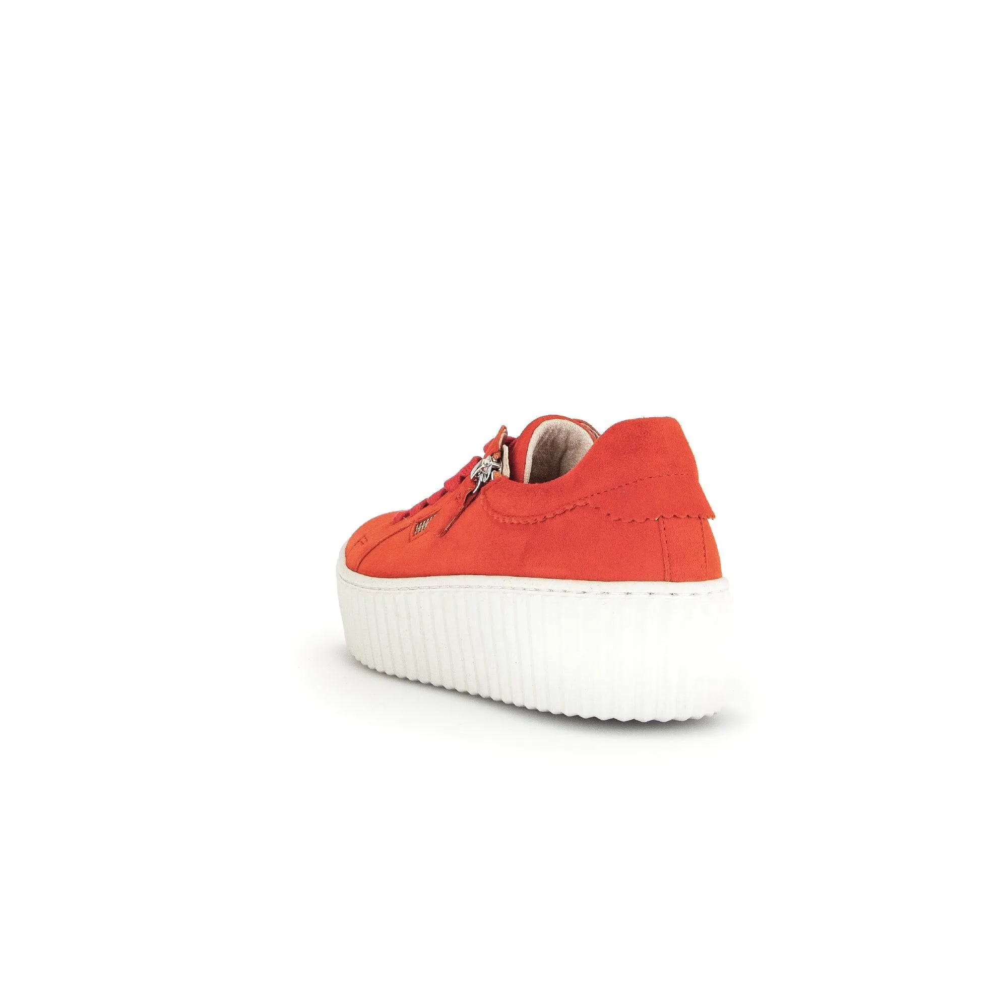 Gabor 43.200.35 Dolly Ladies Orange Suede Lace Up Trainers