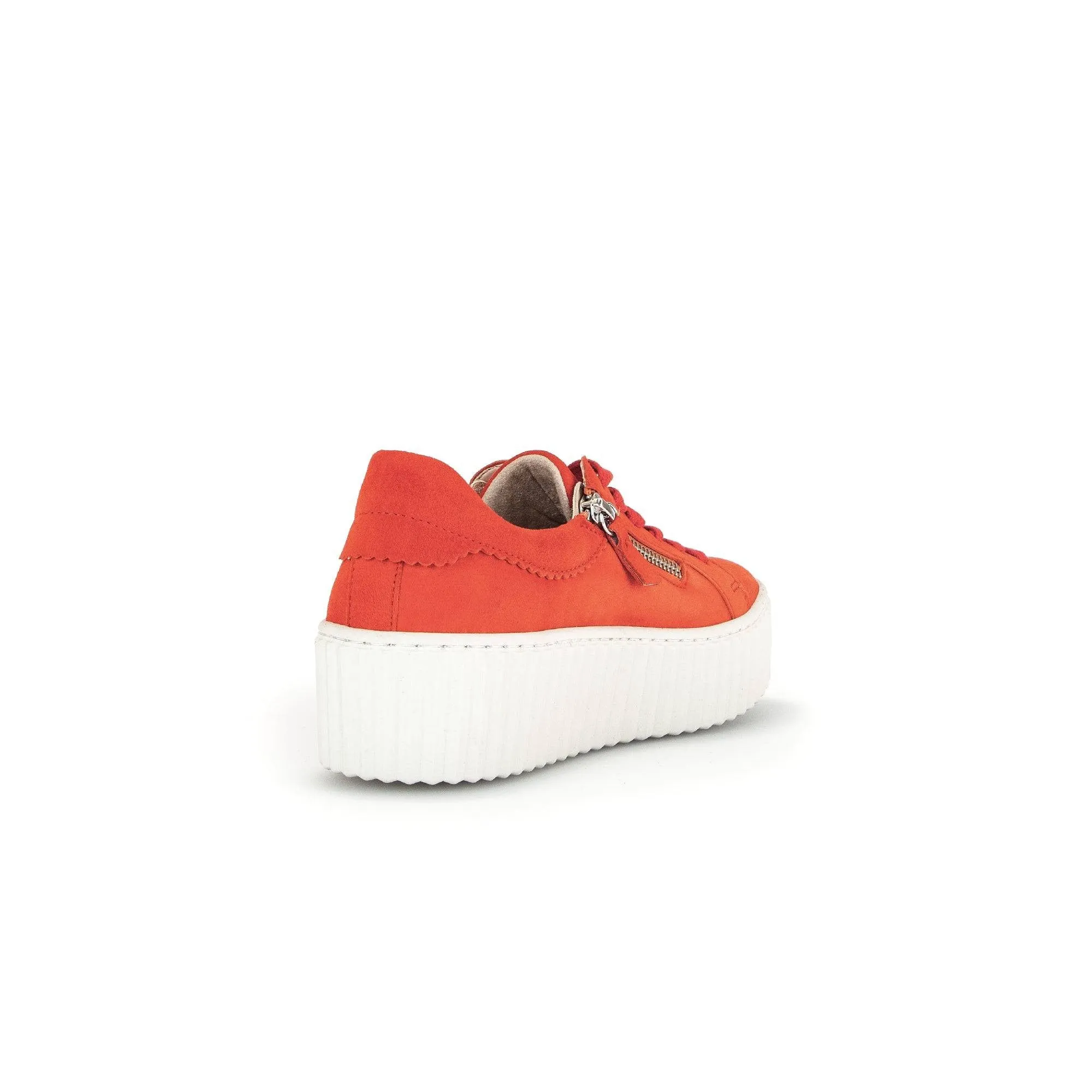 Gabor 43.200.35 Dolly Ladies Orange Suede Lace Up Trainers