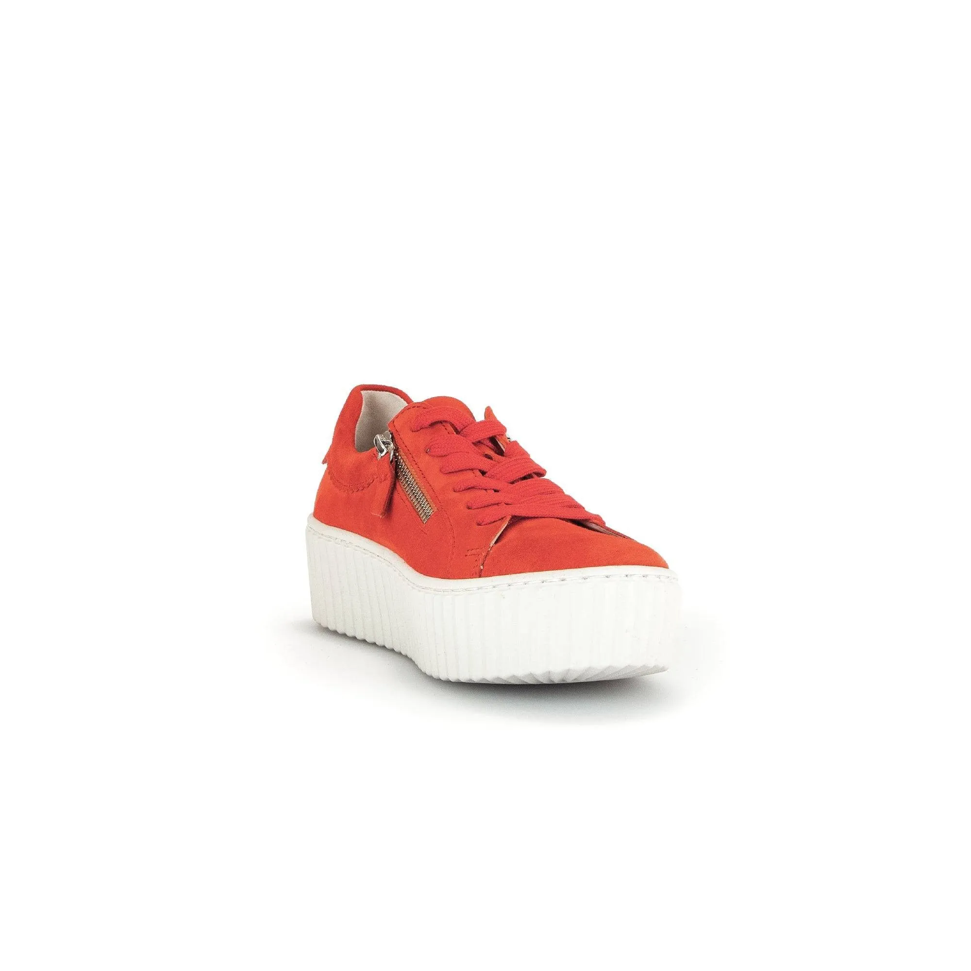 Gabor 43.200.35 Dolly Ladies Orange Suede Lace Up Trainers