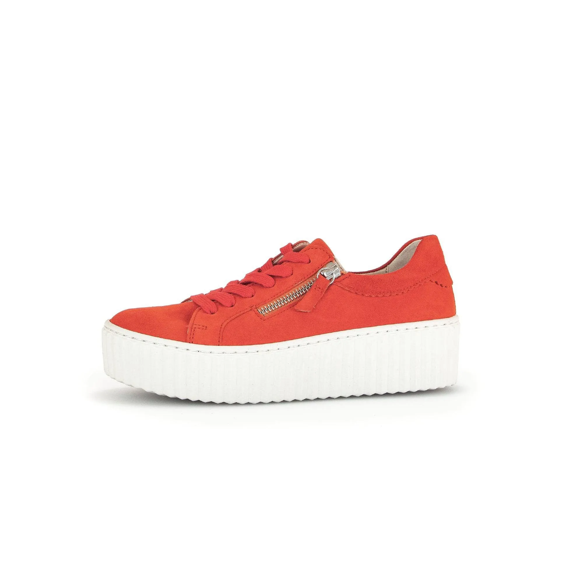 Gabor 43.200.35 Dolly Ladies Orange Suede Lace Up Trainers