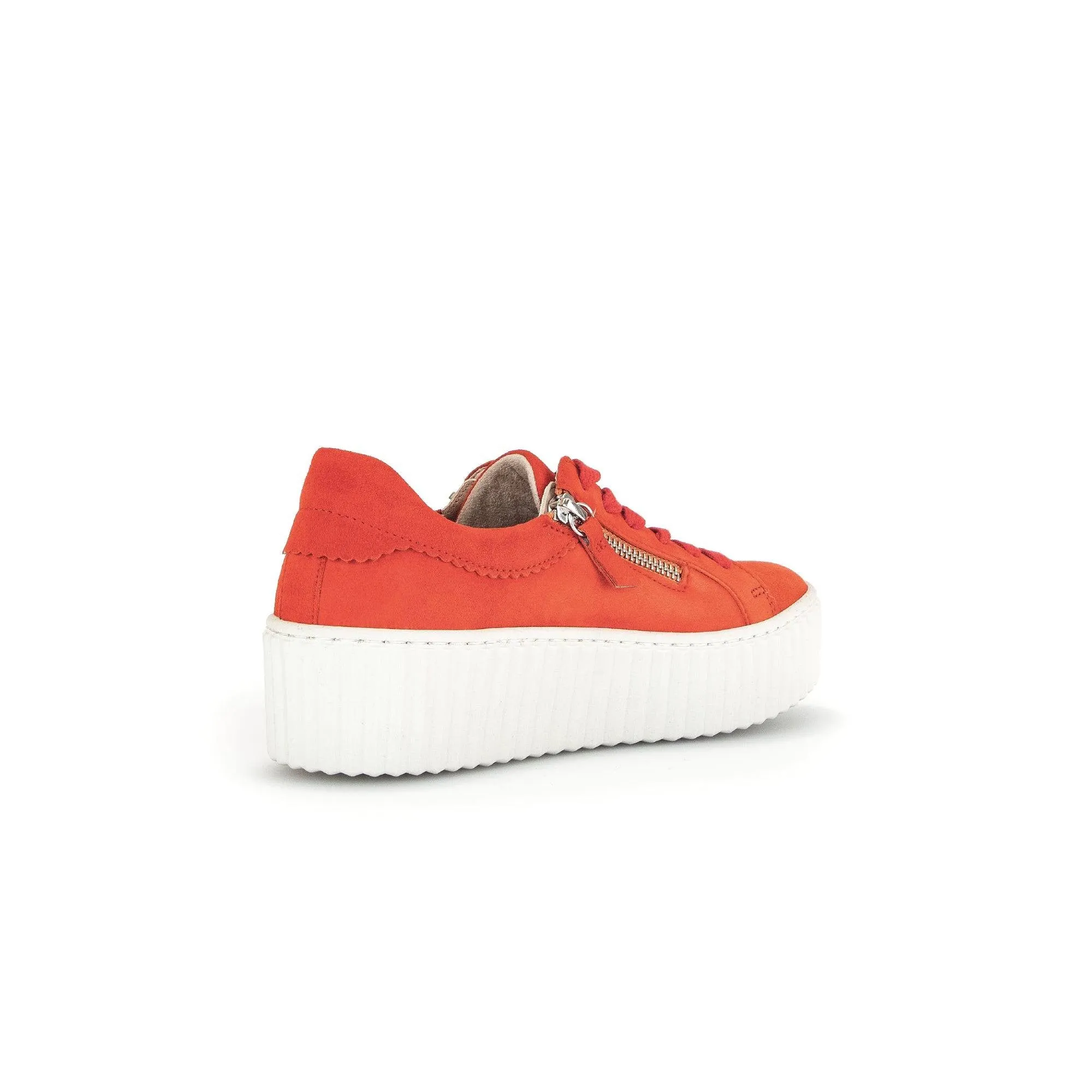 Gabor 43.200.35 Dolly Ladies Orange Suede Lace Up Trainers