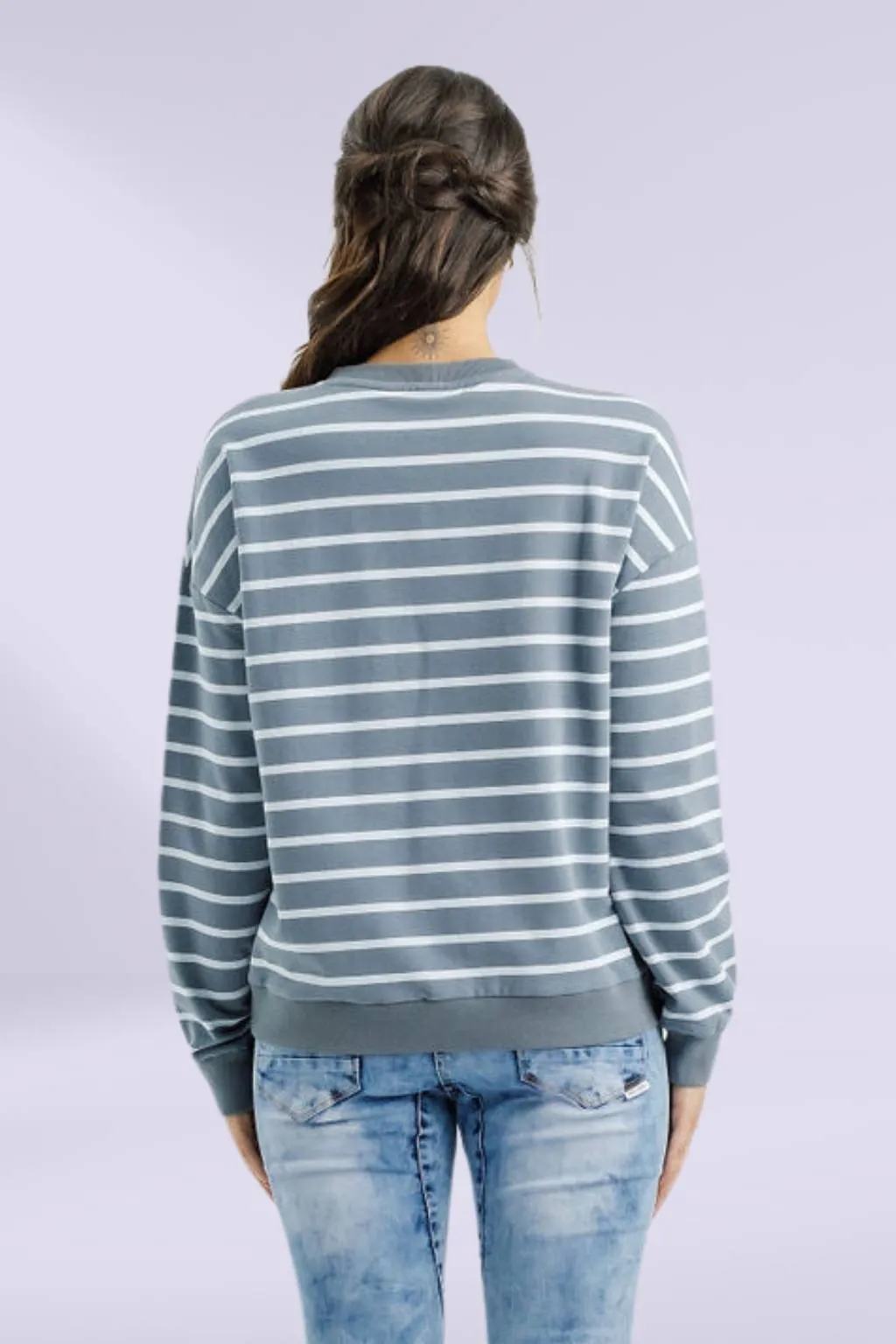 Homelee Kayla Crew Stormy Stripe