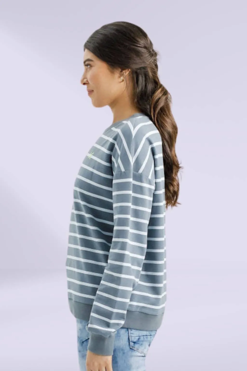 Homelee Kayla Crew Stormy Stripe