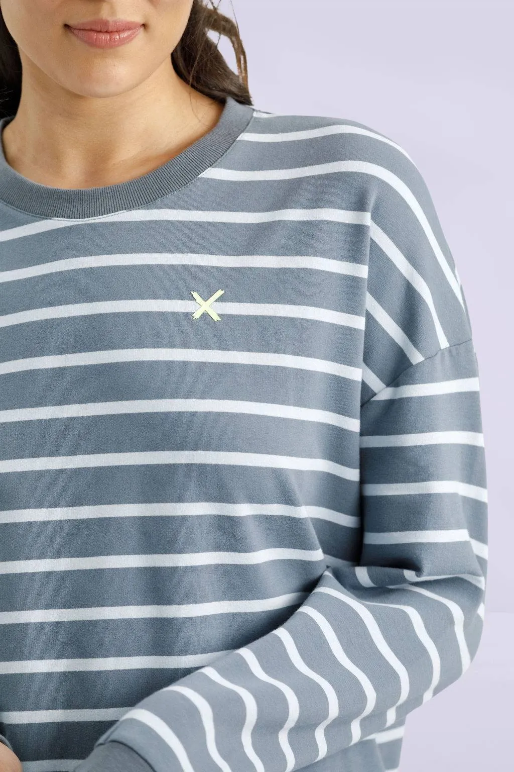 Homelee Kayla Crew Stormy Stripe