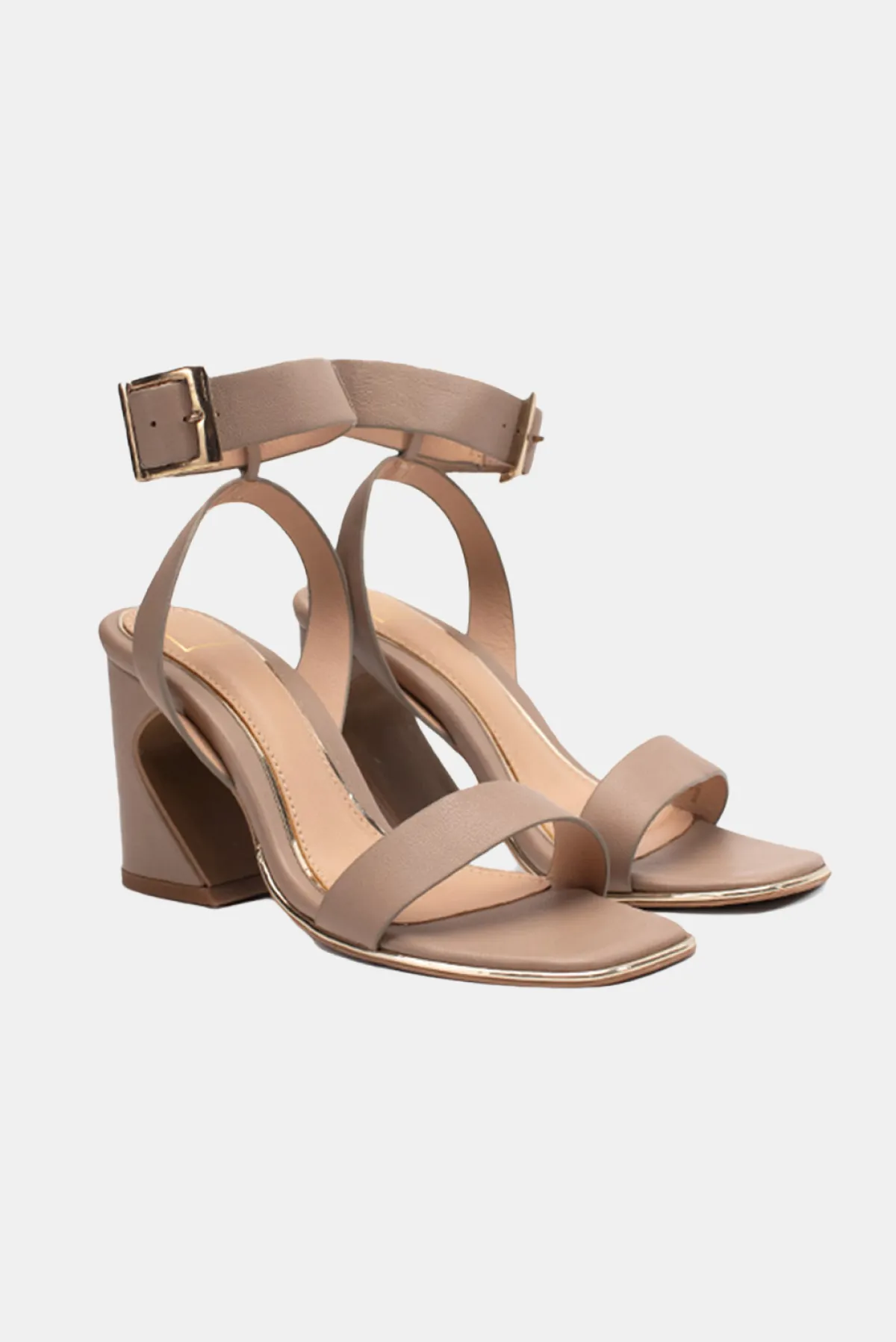 Kitkat Block Heels - Taupe