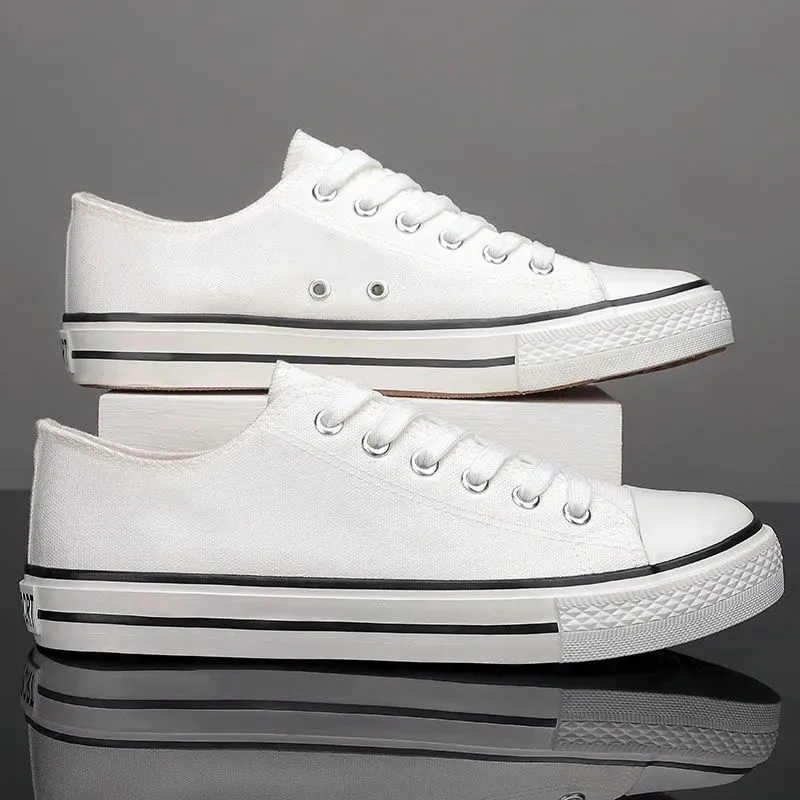 Lace Up Round Toe Canvas Sneakers