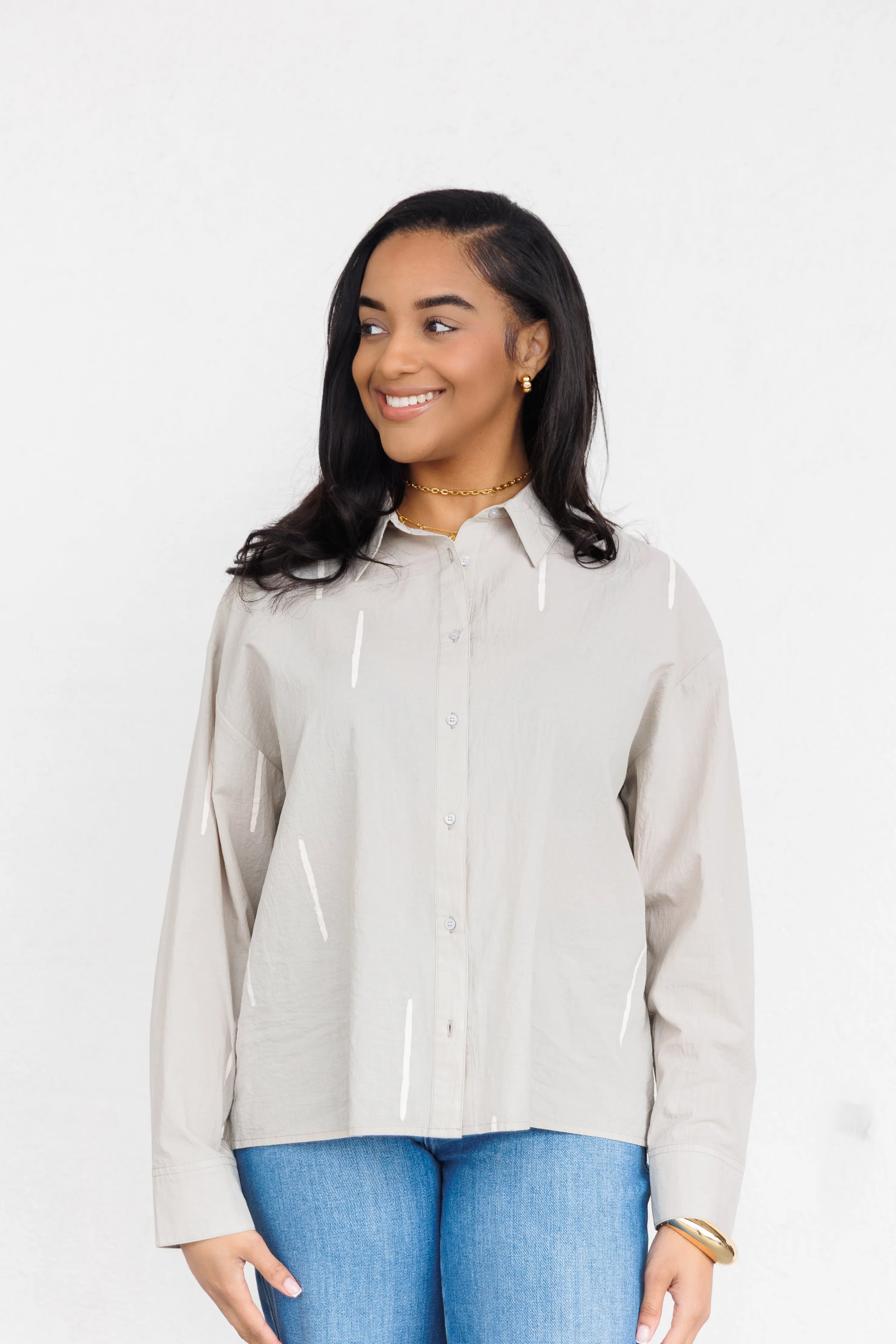 LAUREL MATCHSTICK PRINT SHIRT