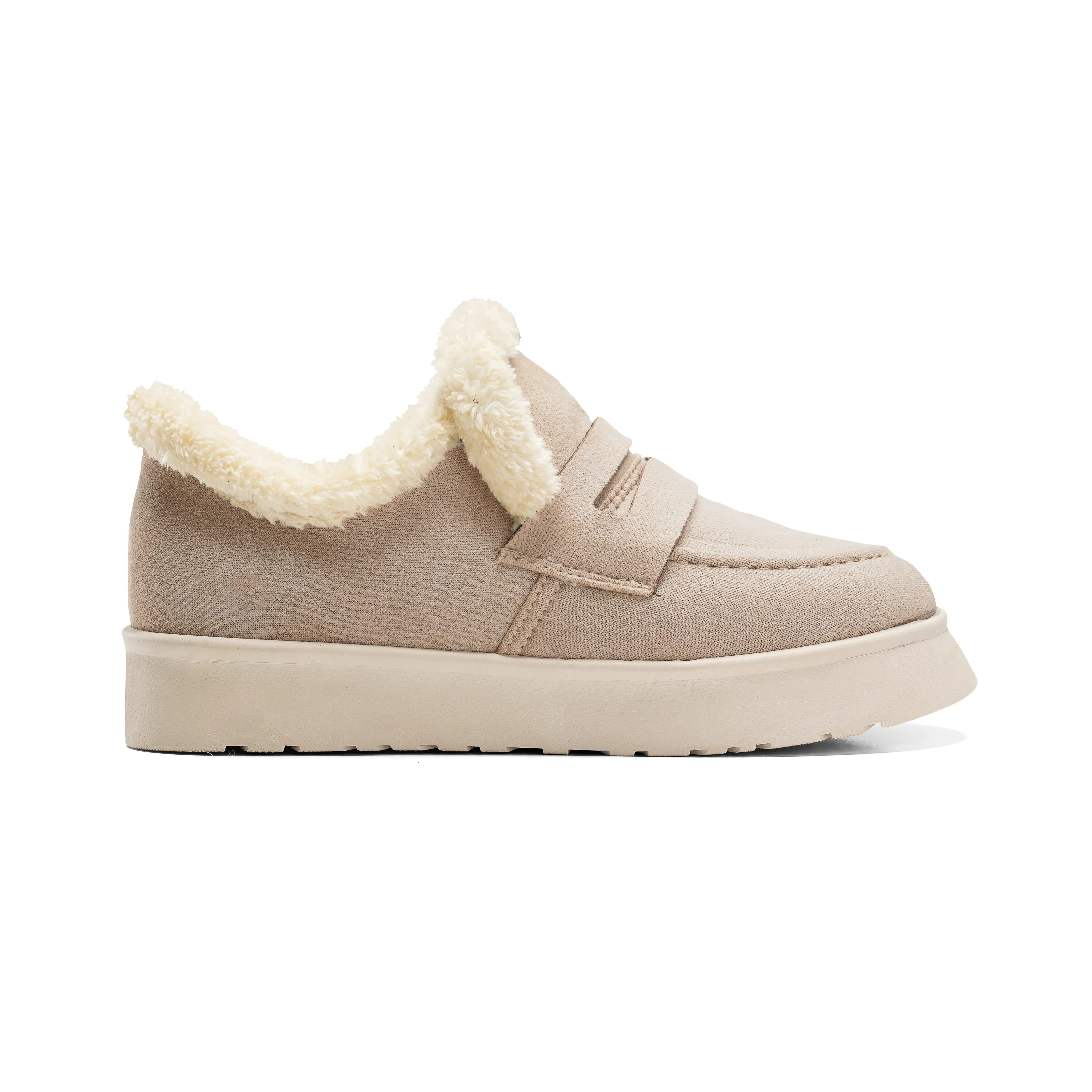 Loafer Style Ankle Boots - Cafe