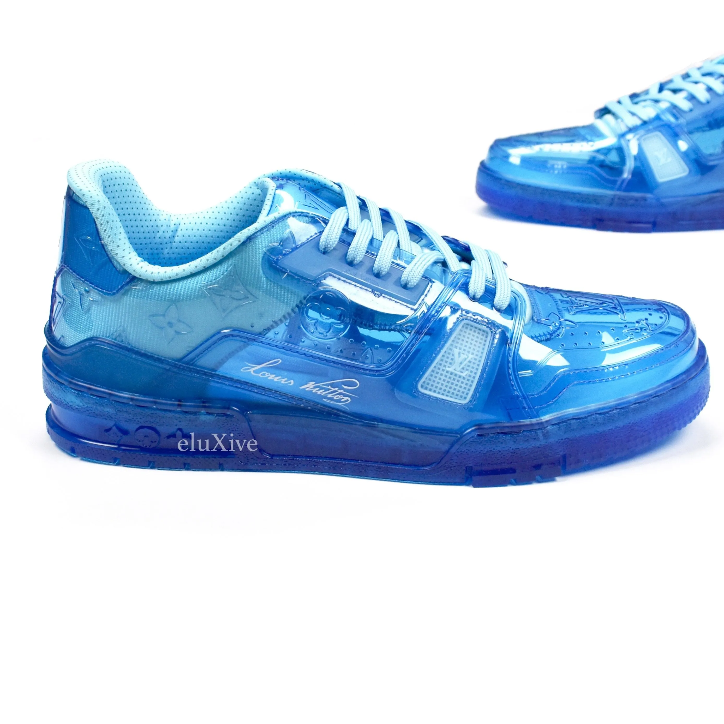 Louis Vuitton - Transparent Blue Trainer Sneakers